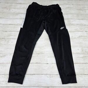 Nike Sweatpants Mens Large Blk Jogger Tapered Side Stripe  Sportswear 884898 010